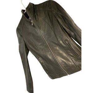 Andrew Marc New York Womens Lambskin Buttery Leather Jacket Small RHH10560